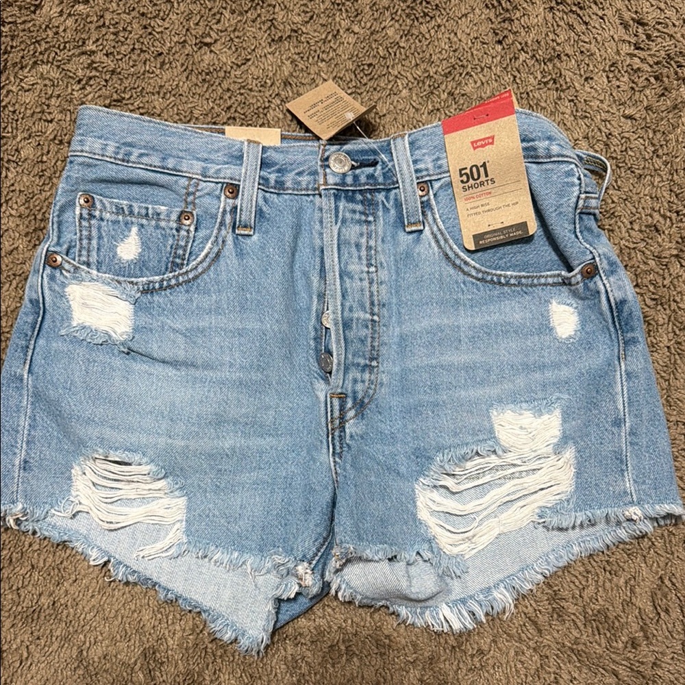 Levi’s 501 denim shorts size 26 NWT